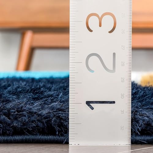 Image of SAGON Anti-Skid Shaggy Carpet Rug for Home | Ultra-Soft Plush Floor Mat for Living Room & Bedroom | Non-Slip, High-Density, Cozy Luxury Decor| 5 x 7 Feet Turquoise Half