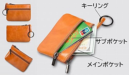 Beatus コインケース 小銭入れ レザー 本革 ミニ財布 コンパクト メンズ レディース (ブラック) の商品画像 3