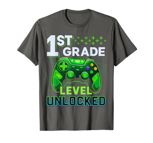 Back to School 1st Grade Gamer First Day School Level Boys Maglietta