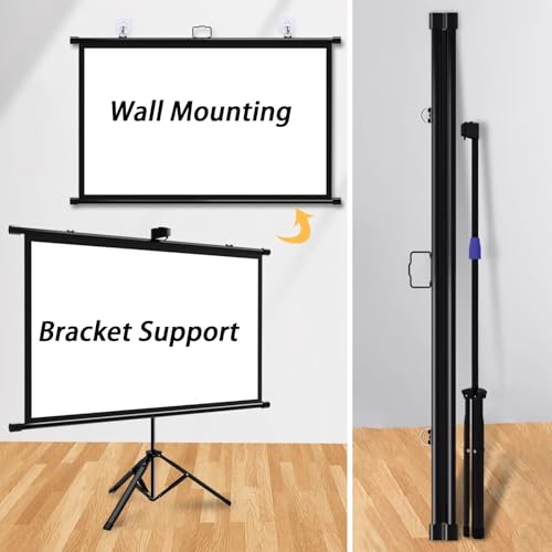 Pantalla de proyección con trípode 72" 16:9 portátil miniatura 2