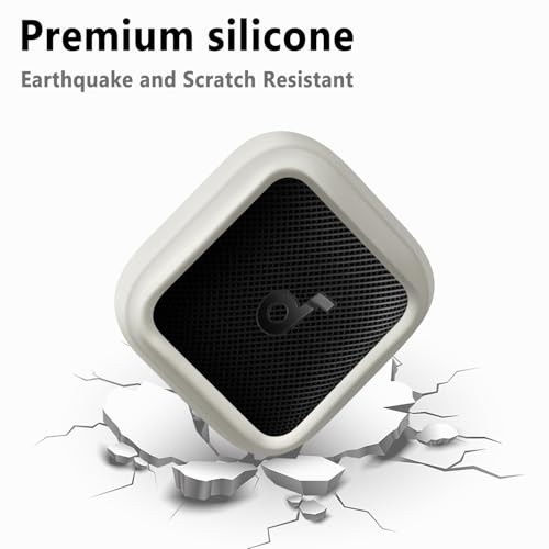 Image of Geiomoo Silicone Cover for Anker Soundcore Boom Go 3i Case, Soft Flexible Scratch Resistant Protective with Carabiner (Gray)