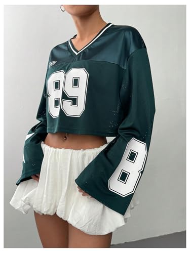 Save 25% on Milumia Women's Y2k Football Jersey Crop Top - Image 3