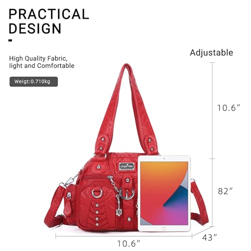 Image of Angel Kiss Small Purse Handbag for Women Crossbody and Shoulder Bags Multipocket Soft Hobo Purses