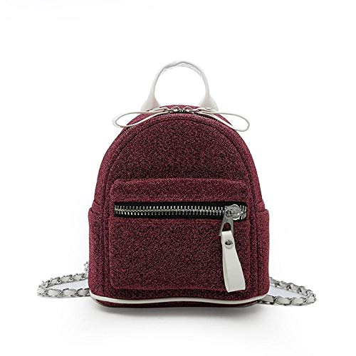 ASD Mini Small School Mochilas Bolso de Hombro Femenino Mochilas, Rojo