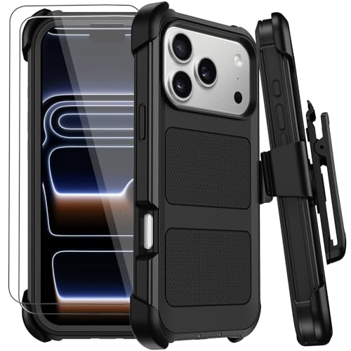 Coque iPhone 17 Pro anti-choc robuste et film écran contre les rayures
