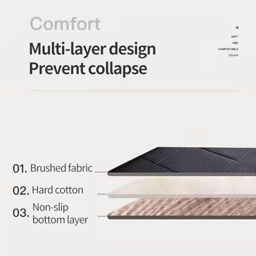 Futon japonais double antidérapant : tapis de sol doux et matelassé