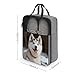 Husky Piquant Dog Shoe Bags for Travel Water-Resistant Shoes Pouch with Handle Fashion Shoe Organizer with Zipper Closure Portable Sneaker Carrier for Men & Women Daily Use