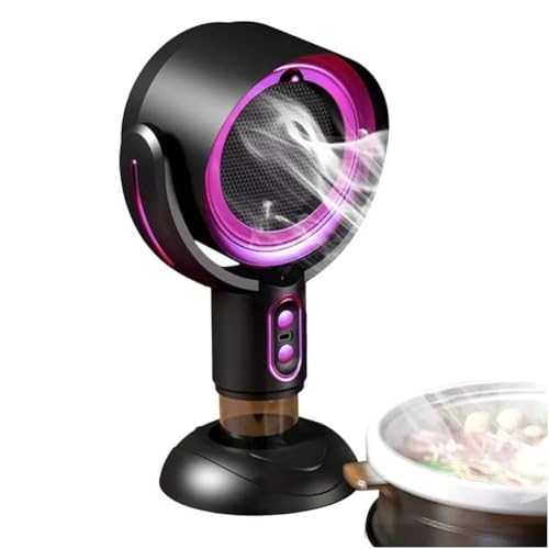 Extractor portátil negro de escritorio que elimina la grasa al cocinar 6