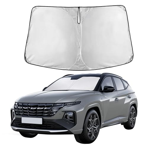 Image of Autovir Windshield Sun Shade Fit for 2024 2025 2026 Kia EV9 Sunshade, Front Car Window Shades Sun Visor, Blocks UV Rays & Heat, Car Accessories