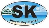 Generic Siesta Key Beach Florida Oval Bumper Sticker D1128