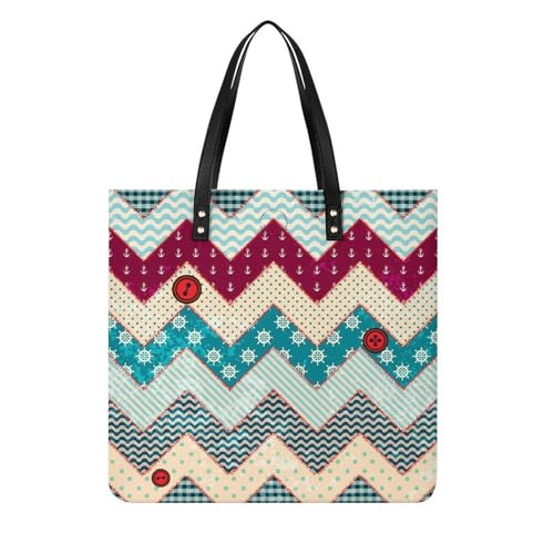 Sac à bandoulière chic aux motifs floraux et vagues, l'élégance du grand cabas