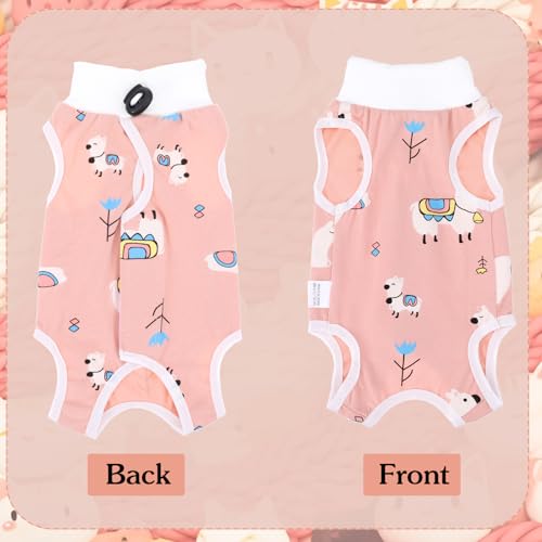 Yuanchu Terno para gatos após a cirurgia, roupas respiráveis para gatos fêmeas, traje de recuperação