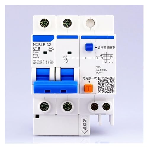 Disjoncteur à courant résiduel NXBLE-32 2P pour protection habitation C16
