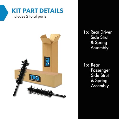 Image of TRQ Rear Driver and Passenger Side Strut and Spring Assembly Set Loaded | For 03-07 Honda Accord 04-08 Acura TL