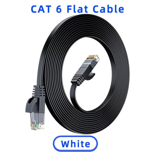 Cable Ethernet plano Cat6 de 3 m con conectores RJ45 miniatura 2
