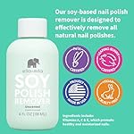 ella+mila Soy Nail Polish Remover Non-Acetone Nail Polish Remover - Non-Toxic Fingernail Polish Remover - For Natural Nail Polishes - Unscented & Enriched With Vitamins A, C & E(4 fl oz) Teal - Image 4