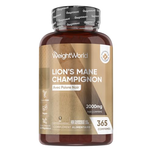 Lions Mane Champignon Crinière de Lion 2000mg extrait 25:1 vegan