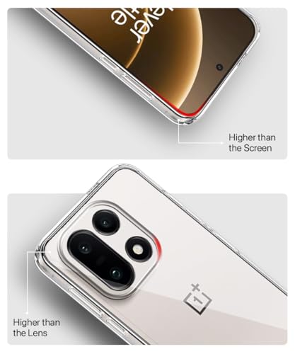Image of WOW IMAGINE Transparent Back Cover Case for 1+ OnePlus 15 5G | Raised Bumps for Full Device & Camera Protection Shockproof TPU Silicone Back Case Mobile Cover - Transparent
