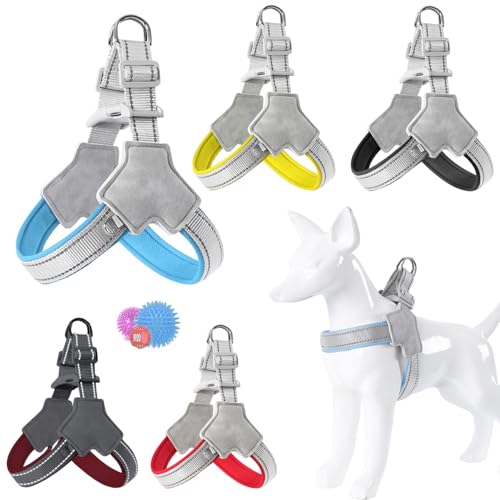 犬ハーネス 小型犬 首輪 胴輪 咳き込み軽減 引っ張り防止 犬用ハーネス 3M反射材料 ペット用品 通気性 調節可能 しつけ用 可愛い 簡単着脱 持ち運びやすく 訓練 歩行補助 小型犬 中型犬に向け 散歩や外出に最適 夏に対応 (レッド,L)