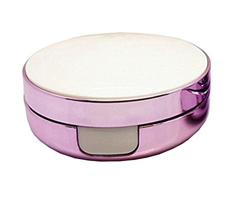 1PC Purple 15ml 0.5oz Empty Portable Make-up Powder BB CC Cream Container Air Cushion Puff Case With Sponge Powder Puff Inner Container And Mirror Box For Women Use