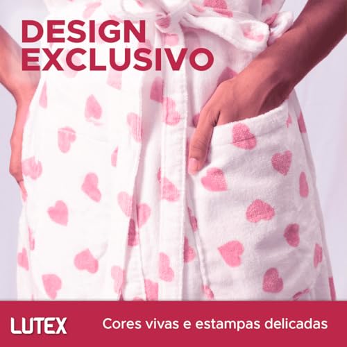 Kit Presente Roupão Jogo de Banho Prisma Felpudo Adulto 100% Algodão Macio Coração Aveludado 3 Pçs (