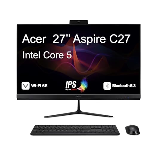 Image of Acer Aspire C27 Professional All-in-One 27 inch IPS FHD Display (Intel Core 5 120U, 8GB DDR5, 1TB PCIe SSD, Integrated Graphics, WiFi 6E, Webcam, Bluetooth 5.3, Win 11 Pro)