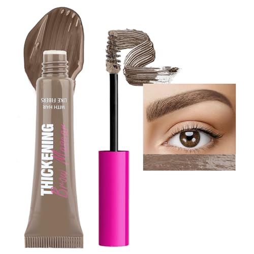 Tinted Brow Glue, Brow Tint, Instant Eyebrow Styler Tinted Brow Gel, Waterproof Tinted Eyebrow Gel with Brush, Long Lasting Brow Gel Tint for Fuller Looking Eyebrows(Taupe)