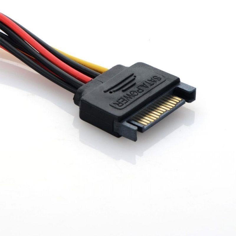 30 cm 15 pin sata erkek to 2x 4 pin dişi molex kablo 15 pin erkek 2x 4 pin dişi molex 30 cm sata kablo