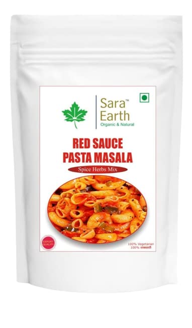 Sara Earth Red Sauce Pasta Masala | Easy To Cook |Italian Flavoured 100 grm(Pack of 1)