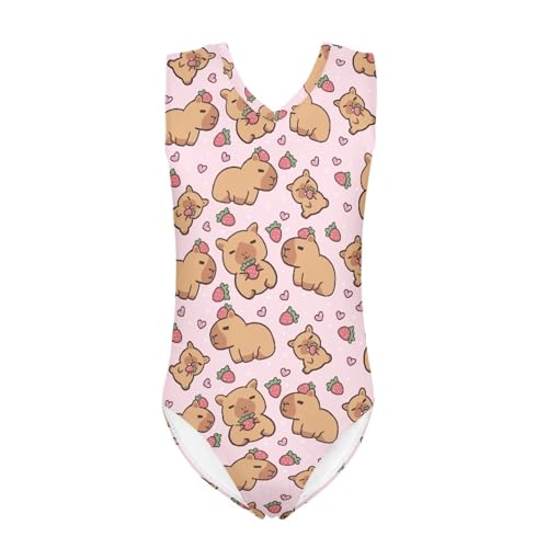 Image of INSTANTARTS Leopard Leotard Girl Gymnastics Toddler Tank Biketards One Piece