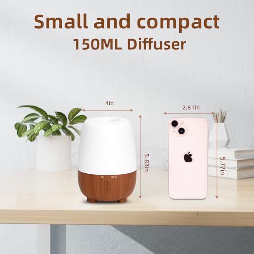 SEEDSEEL Difusor aromático eléctrico recargable 150ml miniatura 4
