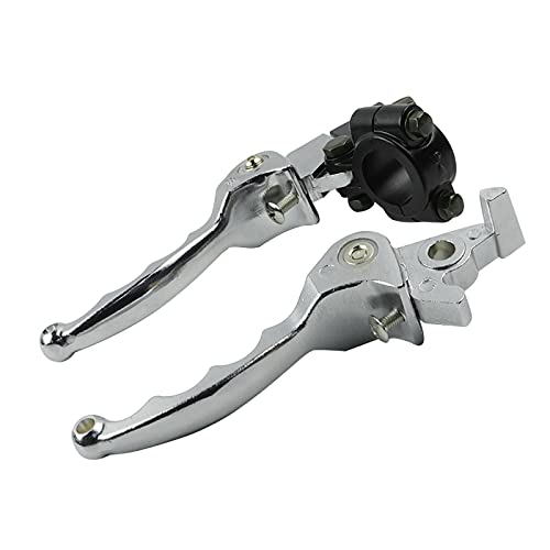 Flypig 200CC 140CC 125CC 110CC Folding Aluminum Clutch Brake Lever For 22Mm 7/8 Inch Handlebar Fit For 50Cc 70Cc 90Cc 110Cc 125Cc 140Cc Ttr 125Cc Ssr Xmotos Apollo 125 Pit Dirt Bike(Chrome) thumb #4
