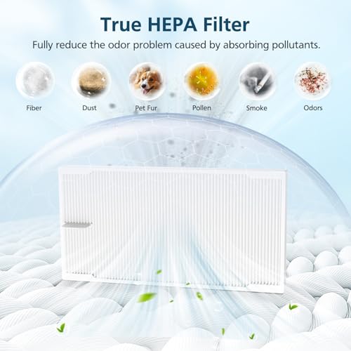 19 Packs Replacement Parts for Eureka E20 Plus Robot Vacuum Cleaner, 2 Main Roller Brushes, 4 HEPA Filters, 4 Mop Pads, 8 Side Brushes, 1 Cleaning Brush Accessories Kit