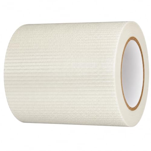 Image of GGR Supplies FIL-835B /D Bi-Directional Filament Tape, 8 Inch x 60 Yards | Transparent Fiberglass-Reinforced Strapping Tape; Tear Resistant for Heavy-Duty Packaging, Palletizing and Bundling