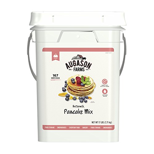 Augason Farms Buttermilk Pancake Mix Emergency Bulk Food Storage 4 Gallon Pail 167 Servings