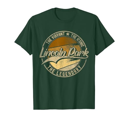 Lincoln Park MI | Michigan | Vintage Distressed T-Shirt, Men, Dark Green, 3X-Large