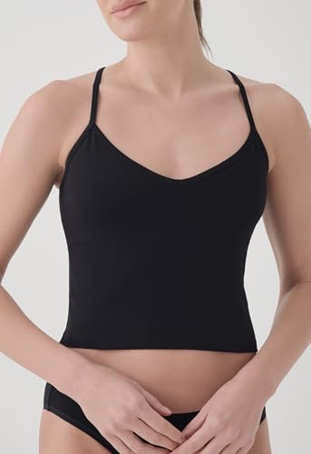 Image of Pact Organic Cotton Women's Everyday Shelf Bra Cropped Camisole 3-Pack