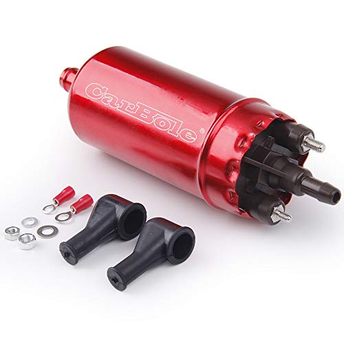 CarBole Pompe à essence haute pression: remplacement de transfert d'essence électrique EFI universel en ligne 125 PSI pour 0580463017 (rouge)