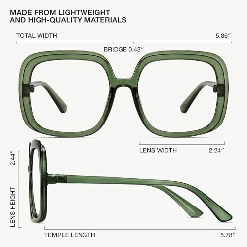 Image of miyya Blue Light Blocking Glasses for Women, Blue Light Glasses for Women Oversized Fashion Glasses