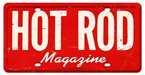 Kexle HOT Rod Magazine License Plate Tin Sign Wall Art 12x6