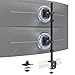 Heavy Duty Dual Monitor-Arm for 17-49'' - Double Vertically Stacked Monitor Mount, Extra Tall Ultrawide Desk Stand Holds up to 44 lbs per Screen, Vesa 75/100, Black