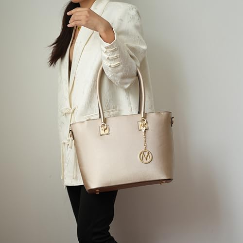 Image of Mia K Collection Crossbody Shoulder Handbag for Women, PU Leather Pocketbook Top-Handle Purse Tote-Satchel Bag