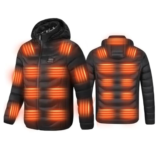 Monave Chaqueta Calefactable Hombre Mujer Chaqueta de Plumas Calefactable con 23 Elementos Calefactores de Grafeno, 3 Niveles de Temperatura Chaleco Calefactable para pesca, actividades al aire