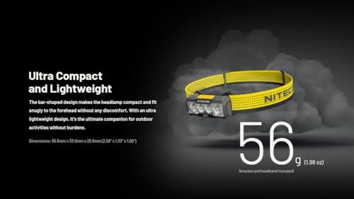 Image of Nitecore NU27 600 Lumens Running Camping Headlamp, USB-C Rechargeable with Warm, Neutral and Cool White Lights, Red Light, Including NitecoreS Sticker (White)