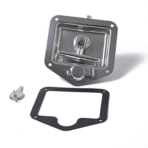 Accesorios de bloqueo del coche, Caja plegable T manija de bloqueo de acero inoxidable de montaje empotrado de herramientas, ajuste for remolque/Yate/camiones