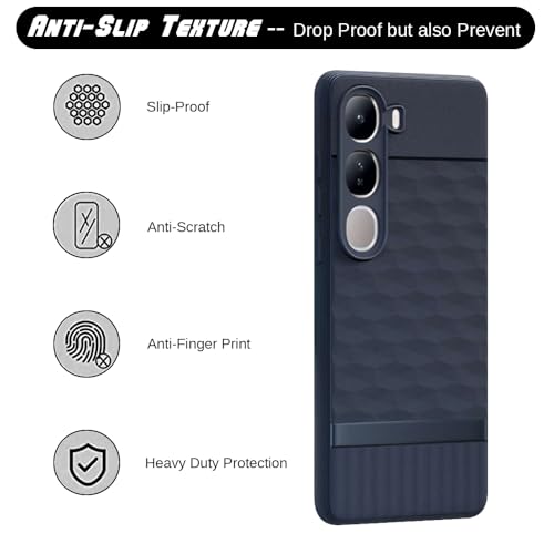 Image of Shockproof Case for Vivo Y300 5G / V40 Lite 5G | Full Camera Protection | TPU Flexible Back Cover for Vivo Y300 5G / V40 Lite 5G (Steel Blue)