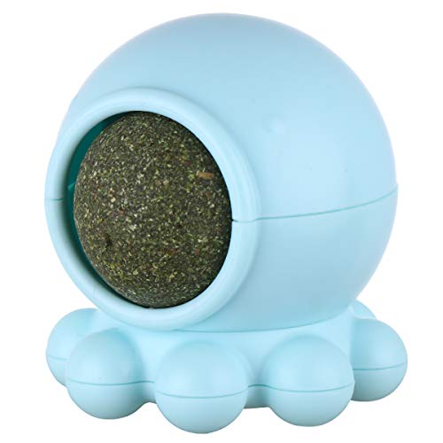 Simulação de brinquedo molar resistente a mordidas Polvo Rotação de 360 ??graus Bola de Catnip Estru