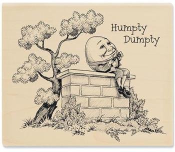 Humpty Dumpty 02 Wood Mounted Rubber Stamp