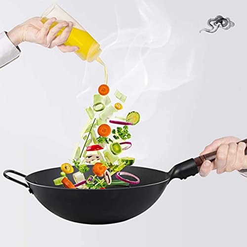 Wok de Hierro Fundido Pre-sazonado con Tapa de Madera 34 cm miniatura 3