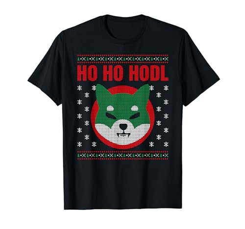 Ho Ho Hodl Shiba Inu Crypto Ugly Christmas Sweater T-Shirt